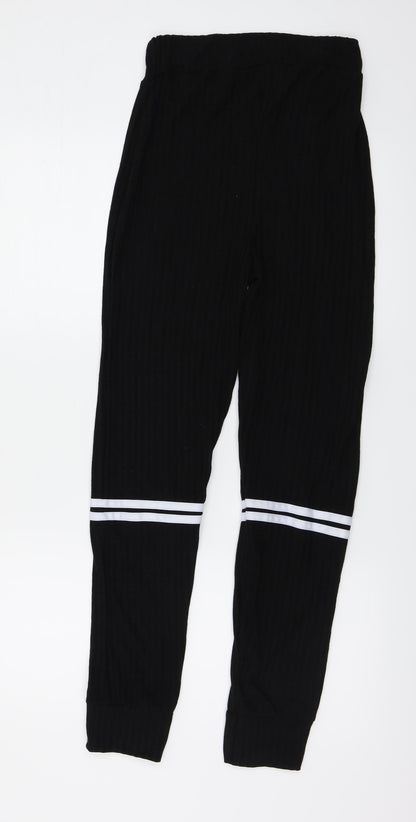 Womens UK Size M PRETTYLITTLETHING Regular Fit  Black Trousers