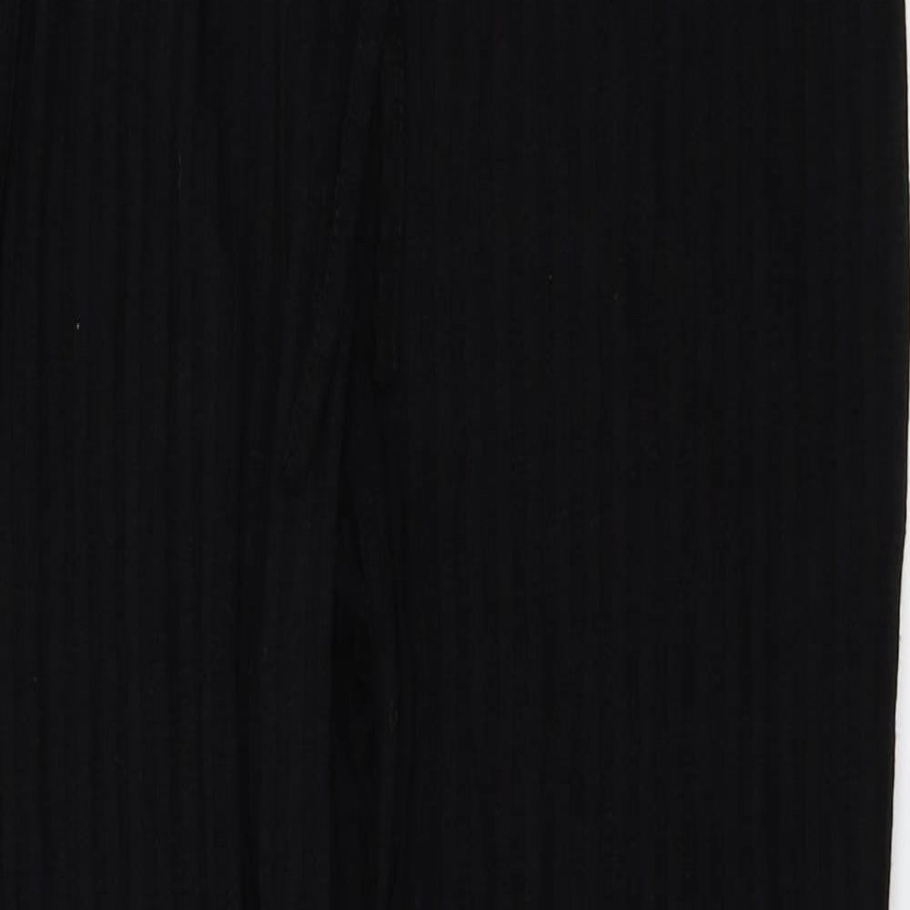 Womens UK Size M PRETTYLITTLETHING Regular Fit  Black Trousers