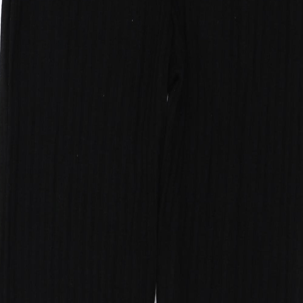 Womens UK Size M PRETTYLITTLETHING Regular Fit  Black Trousers