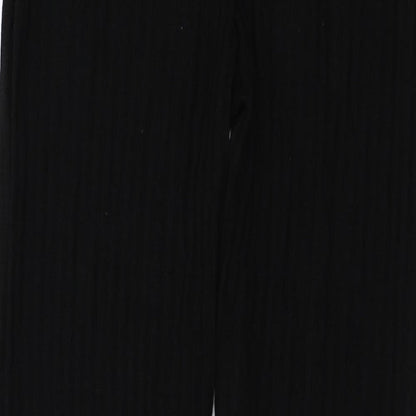 Womens UK Size M PRETTYLITTLETHING Regular Fit  Black Trousers
