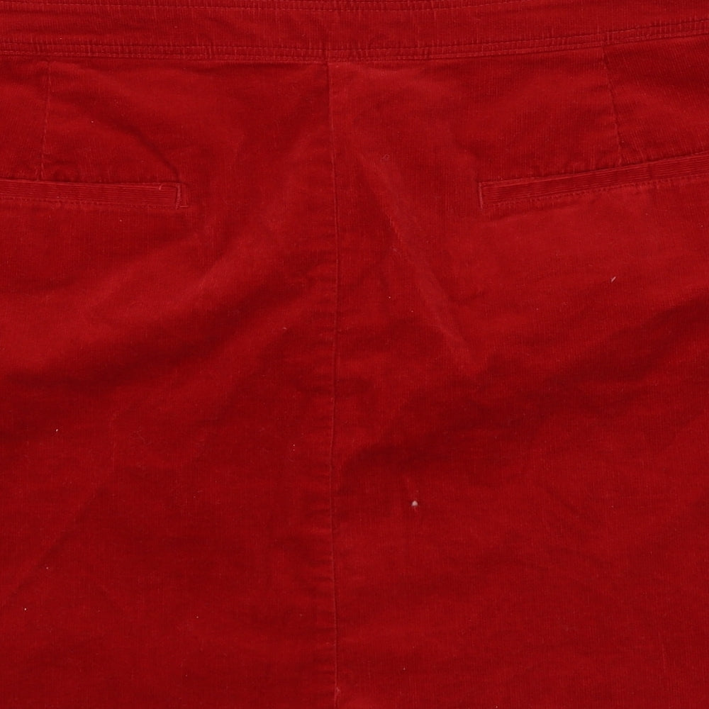 Marks and Spencer Womens Red  Corduroy A-Line Skirt Size 38 in