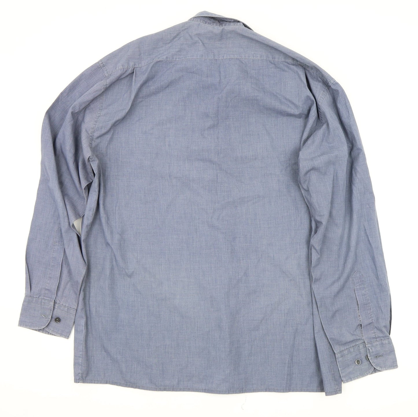 Mens UK Size L Oak Valley Blue  Button-Up Long Sleeve Casual Shirt