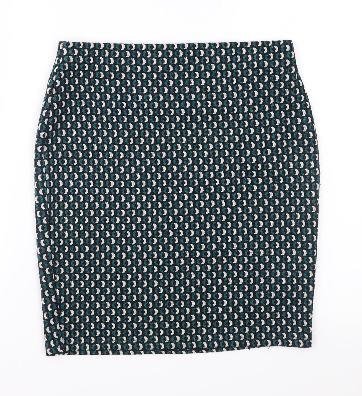 Dorothy Perkins Womens Green Geometric Jersey Straight & Pencil Skirt Size 8