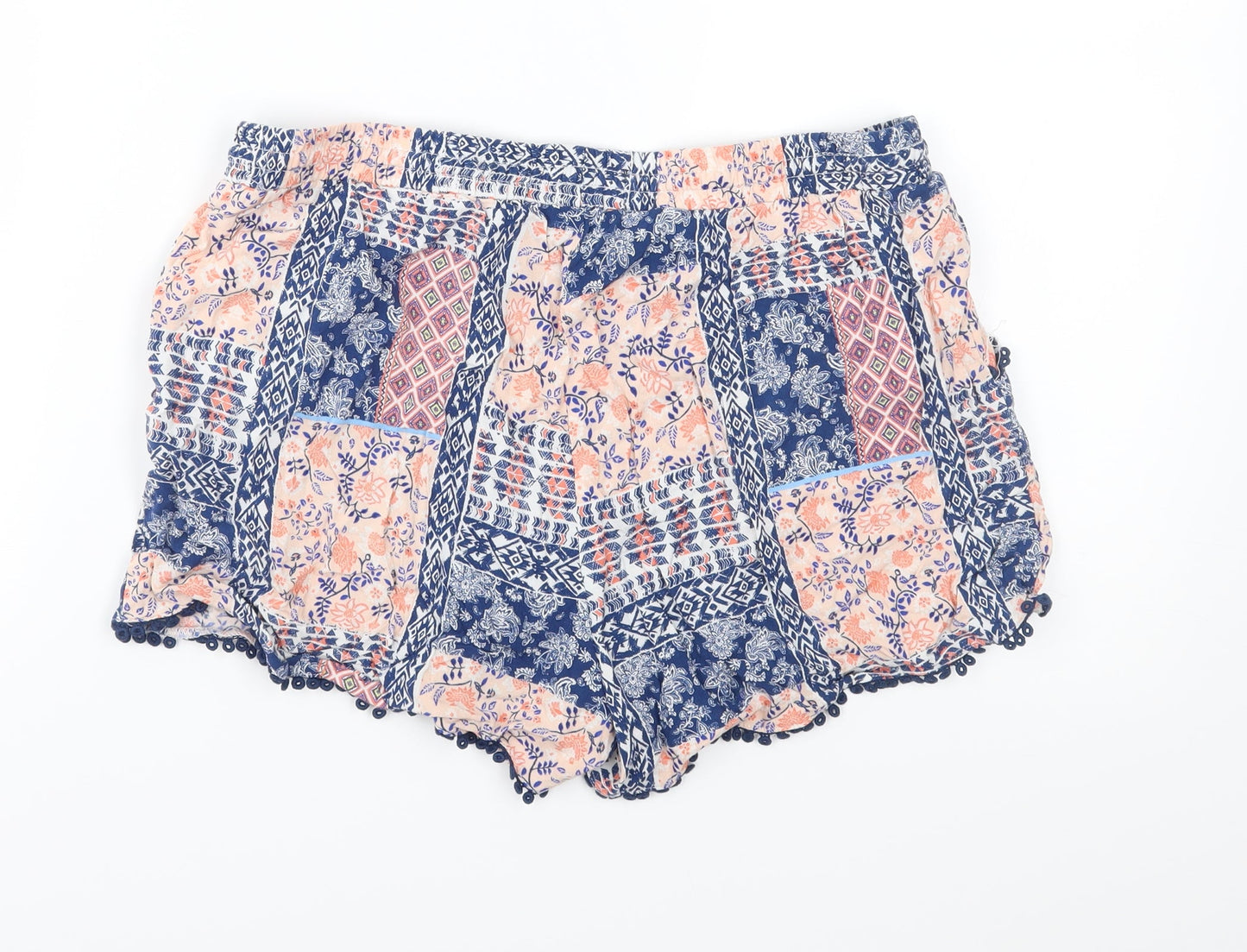 Atmosphere Womens Blue Geometric  Mom Shorts Size 10