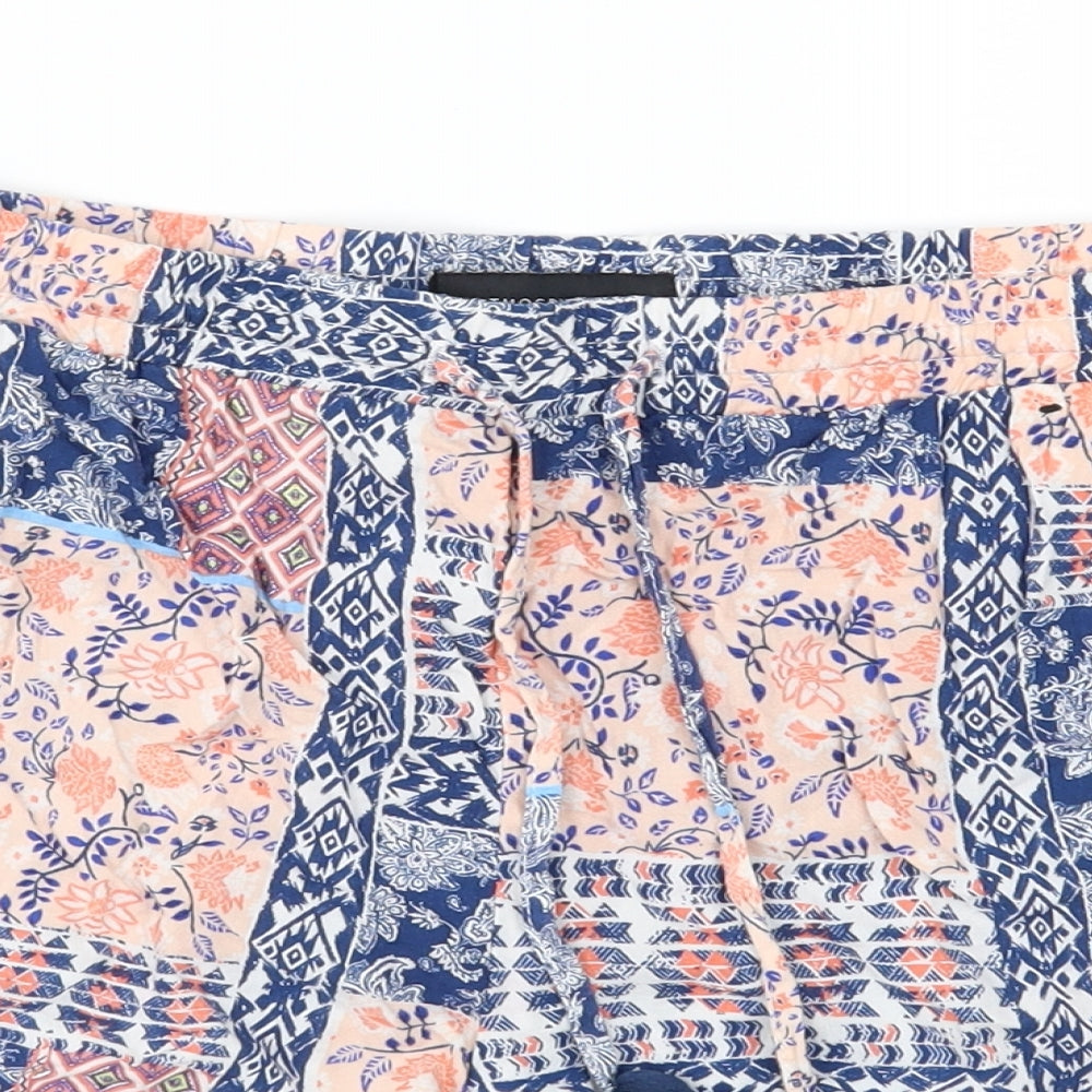 Atmosphere Womens Blue Geometric  Mom Shorts Size 10