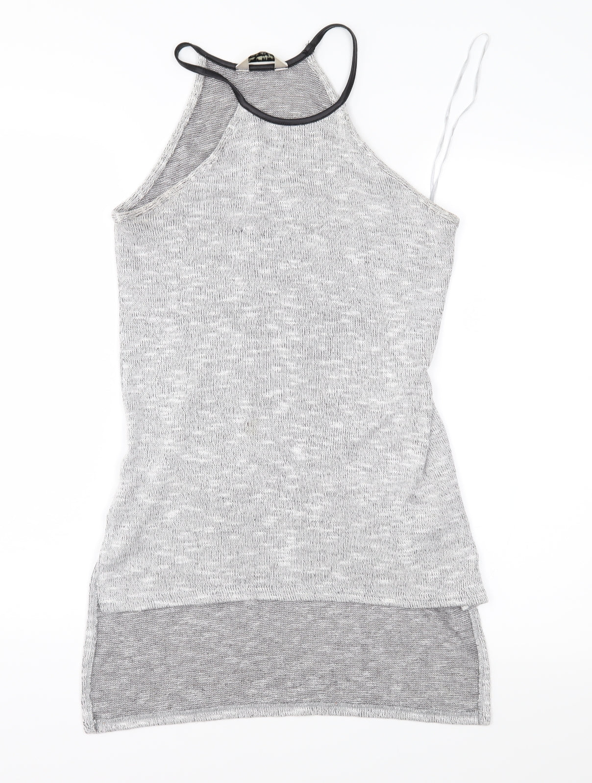 Womens UK Size 8 Miss Selfridge Grey Basic Tank