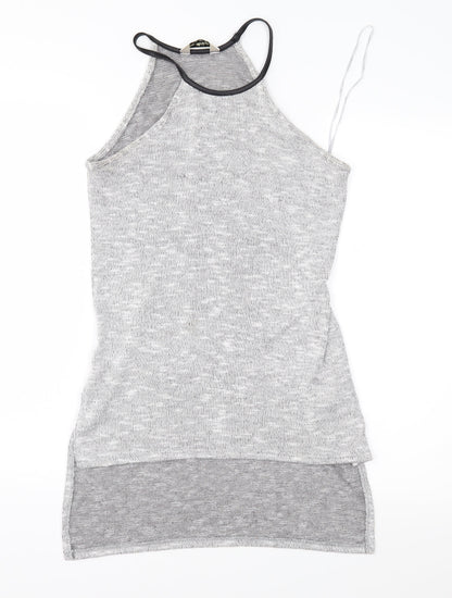 Womens UK Size 8 Miss Selfridge Grey Basic Tank