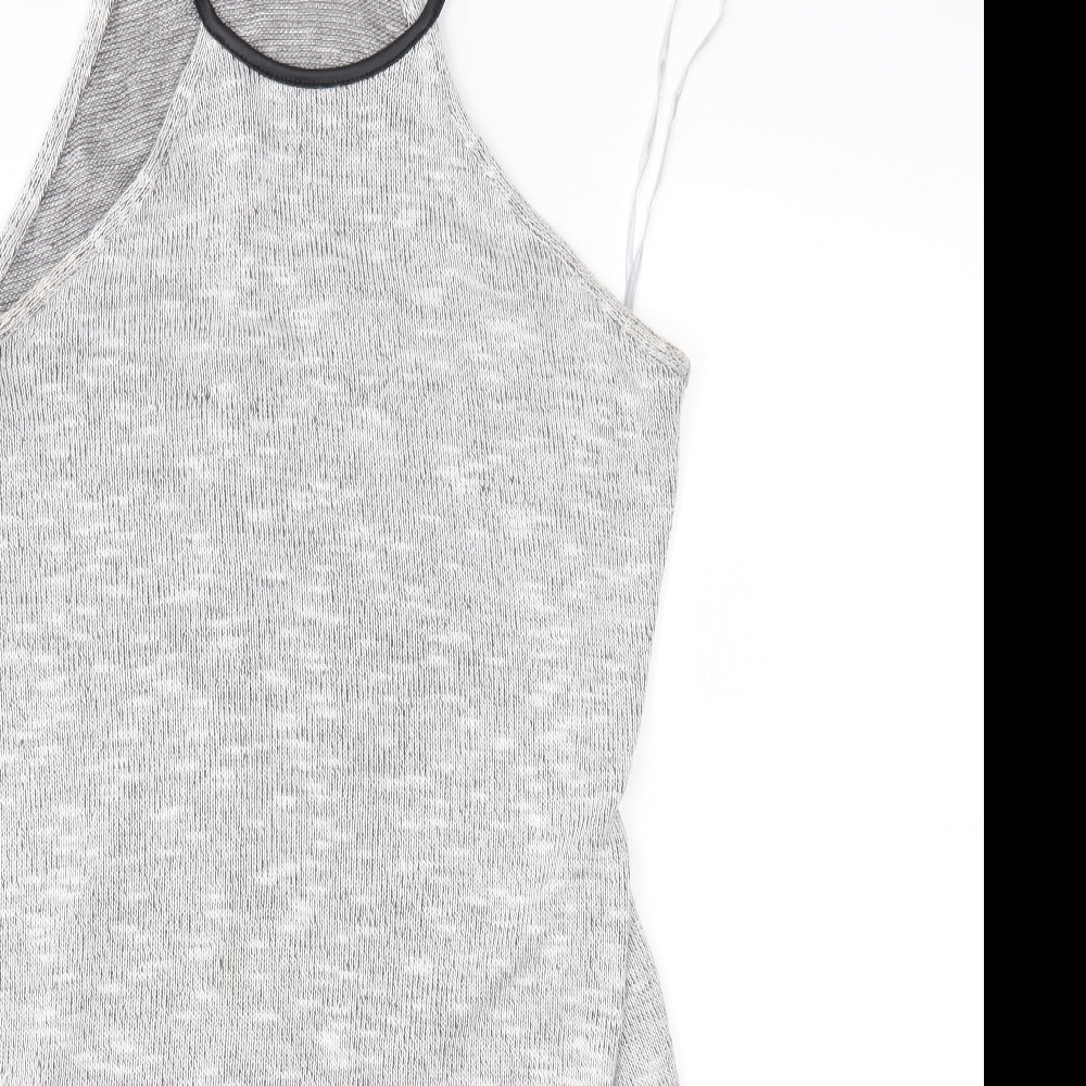 Womens UK Size 8 Miss Selfridge Grey Basic Tank