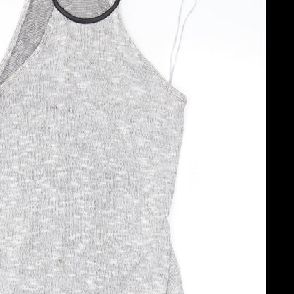 Womens UK Size 8 Miss Selfridge Grey Basic Tank