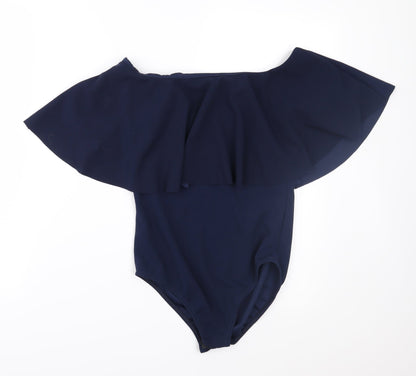 Womens UK Size 10 Missi Blue Basic Blouse