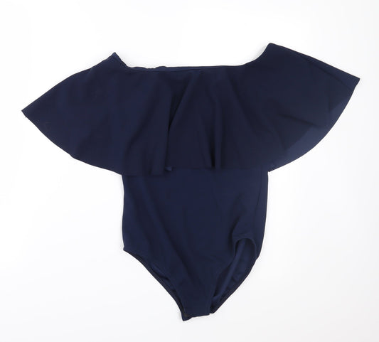 Womens UK Size 10 Missi Blue Basic Blouse
