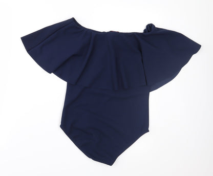 Womens UK Size 10 Missi Blue Basic Blouse