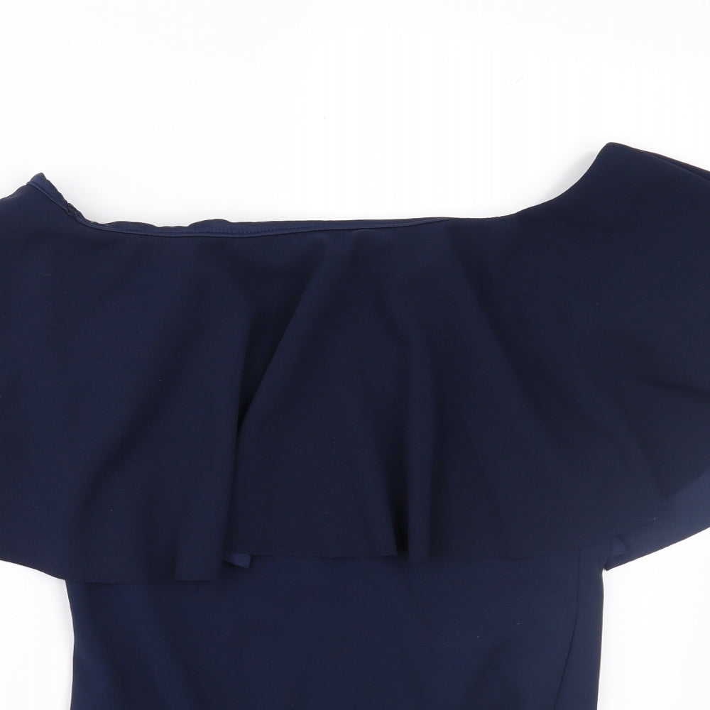 Womens UK Size 10 Missi Blue Basic Blouse