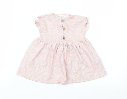 NEXT Girls Pink Floral Jersey Fit & Flare  Size 0-3 Months