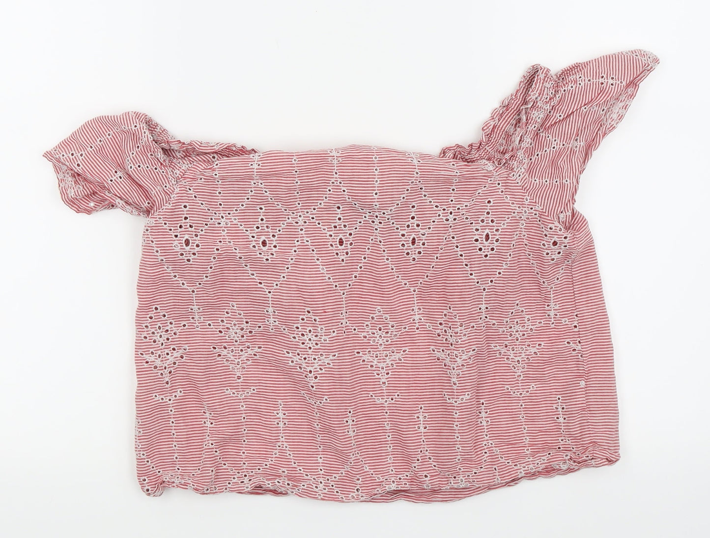 New Look Girls Red Spotted  Basic T-Shirt Size 14 Years