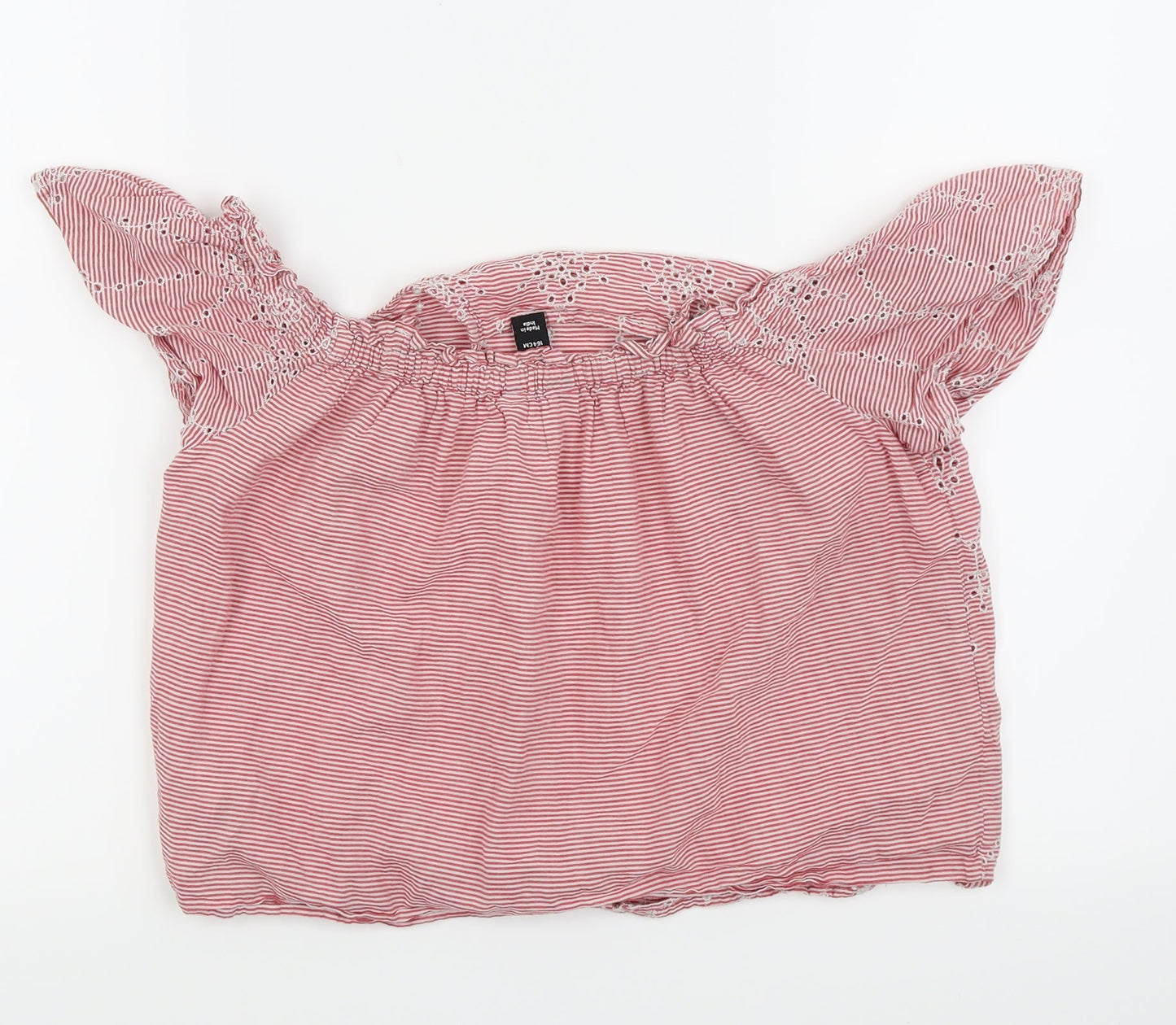 New Look Girls Red Spotted  Basic T-Shirt Size 14 Years