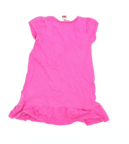 TU Girls Pink Polka Dot  Fit & Flare  Size 3-4 Years
