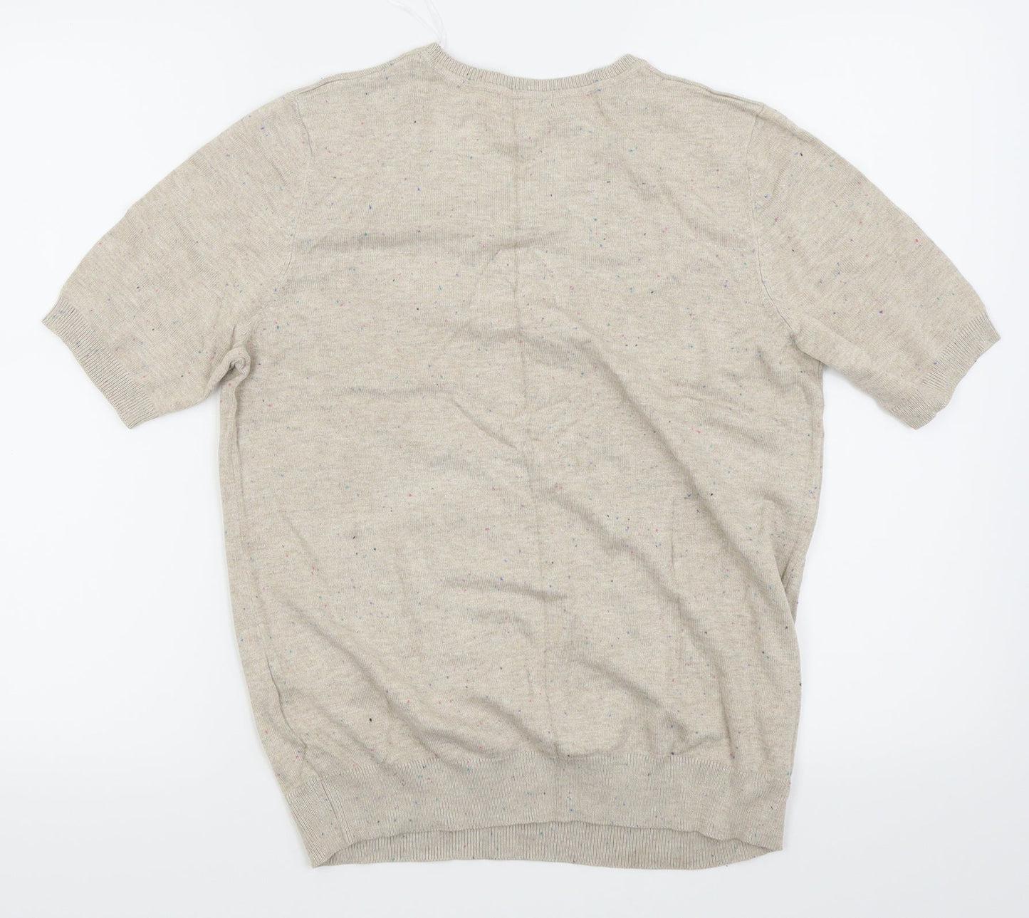 H&M Womens Beige Polka Dot  Basic T-Shirt Size M