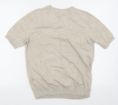 H&M Womens Beige Polka Dot  Basic T-Shirt Size M