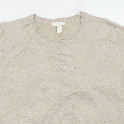 H&M Womens Beige Polka Dot  Basic T-Shirt Size M