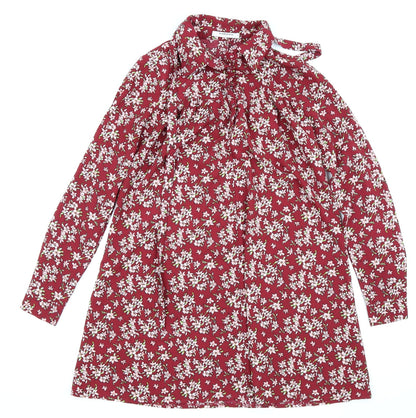 Glamorous Womens Red Floral  T-Shirt Dress  Size 6