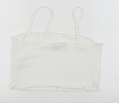 Womens UK Size 18 Boohoo White Camisole Tank
