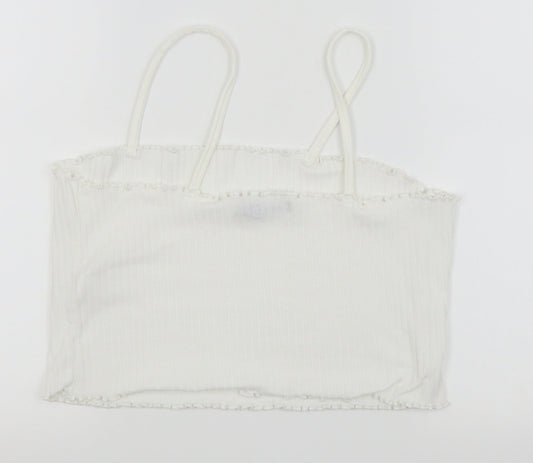 Womens UK Size 18 Boohoo White Camisole Tank