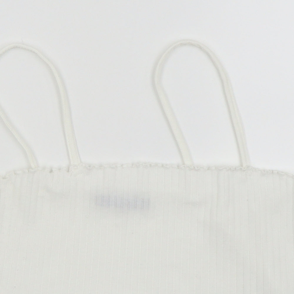 Womens UK Size 18 Boohoo White Camisole Tank