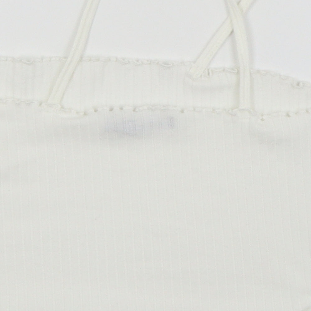 Womens UK Size 18 Boohoo White Camisole Tank