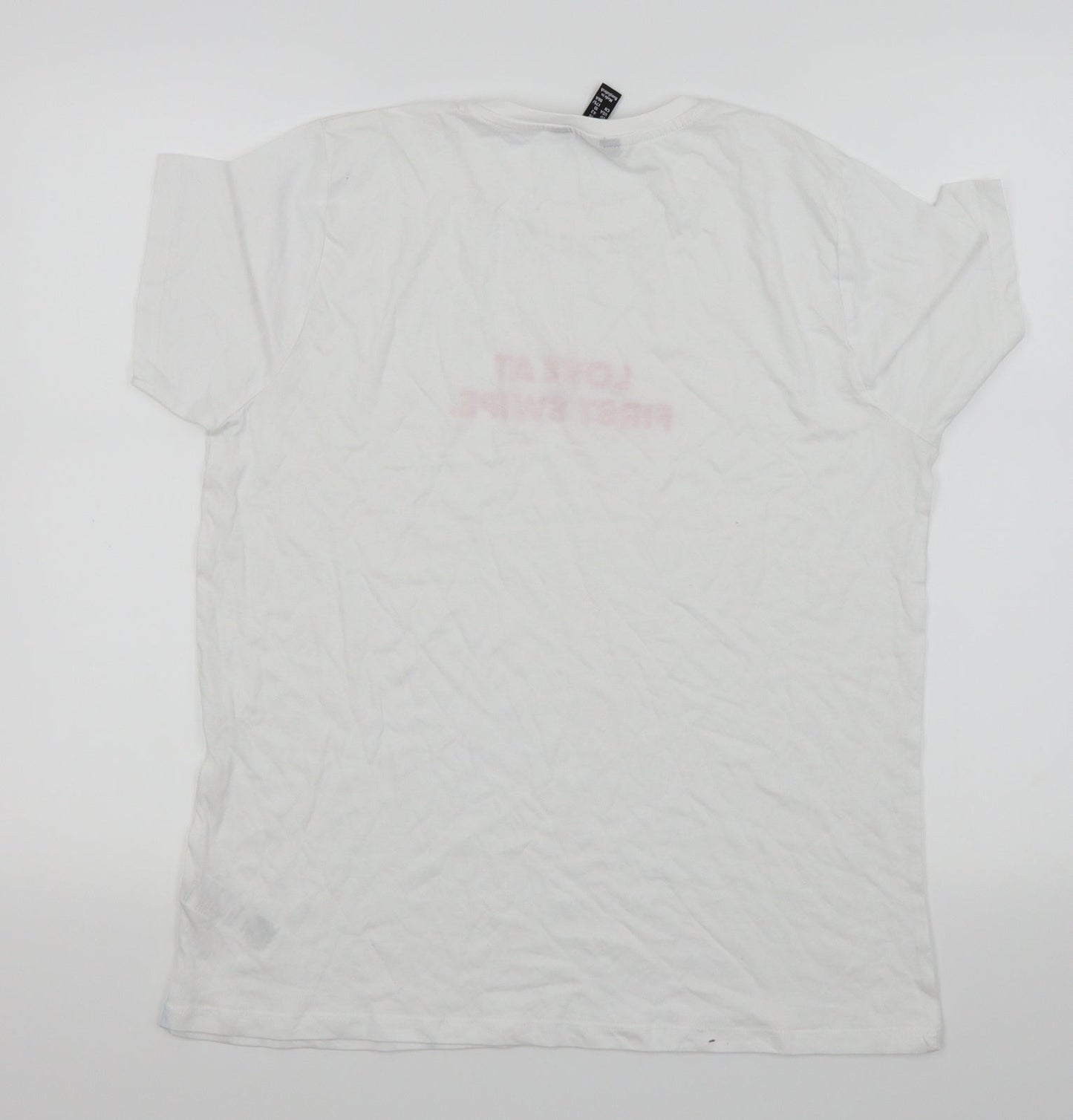 Womens UK Size 14 New Look White Basic Polo