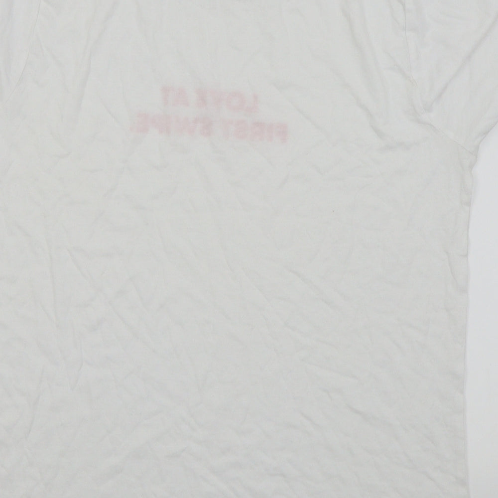 Womens UK Size 14 New Look White Basic Polo