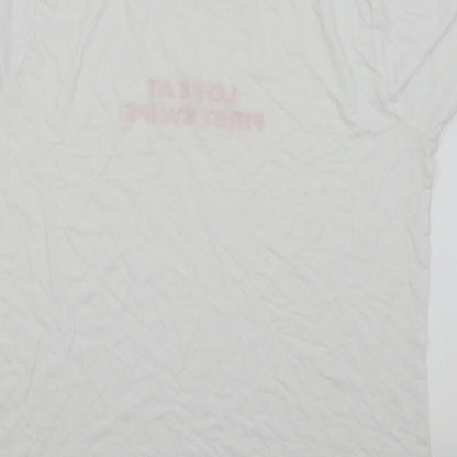 Womens UK Size 14 New Look White Basic Polo