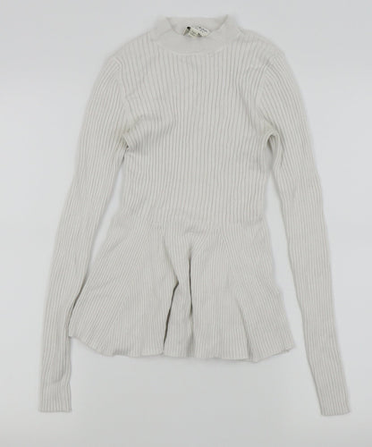 Womens UK Size 6 Miss Selfridge White Basic T-Shirt