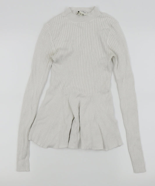 Miss Selfridge Womens White   Basic T-Shirt Size 6