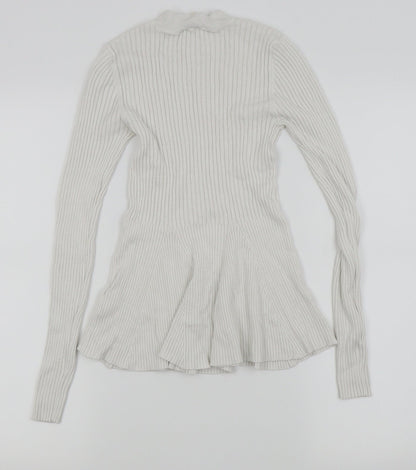 Womens UK Size 6 Miss Selfridge White Basic T-Shirt