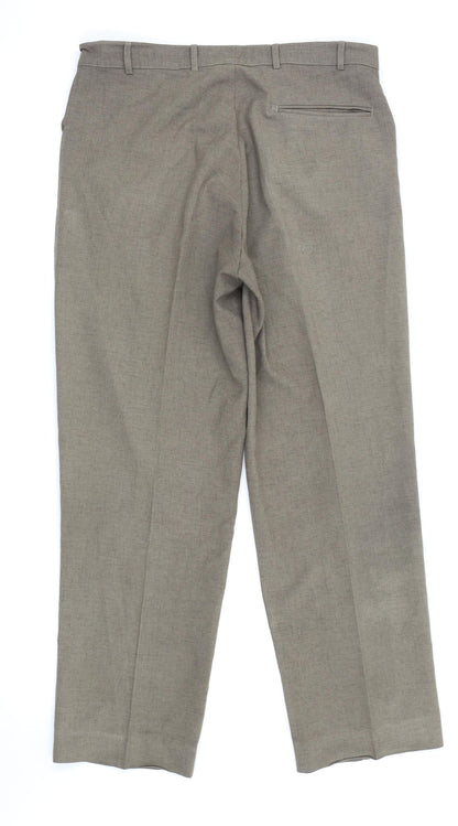 Mens UK Size 36 BHS Regular Fit Sweatpants Brown Trousers