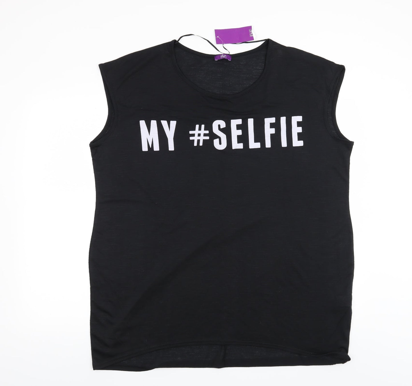 F&F Womens Black   Basic T-Shirt Size 20  - My #Selfie