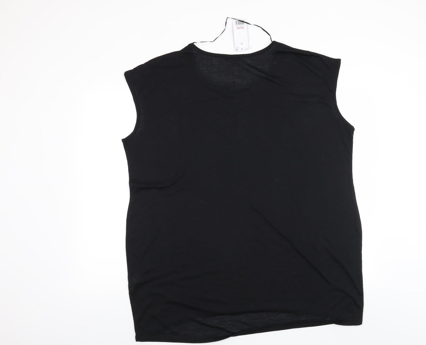 F&F Womens Black   Basic T-Shirt Size 20  - My #Selfie