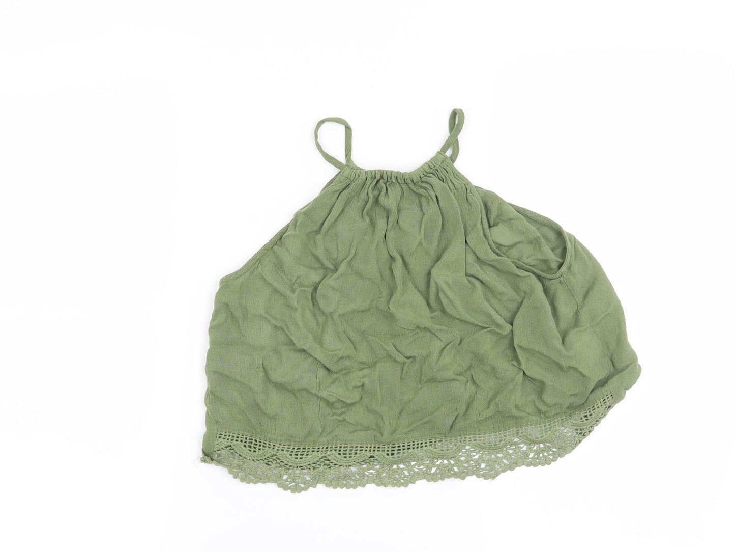 Womens UK Size 8 H&M Green Basic Blouse