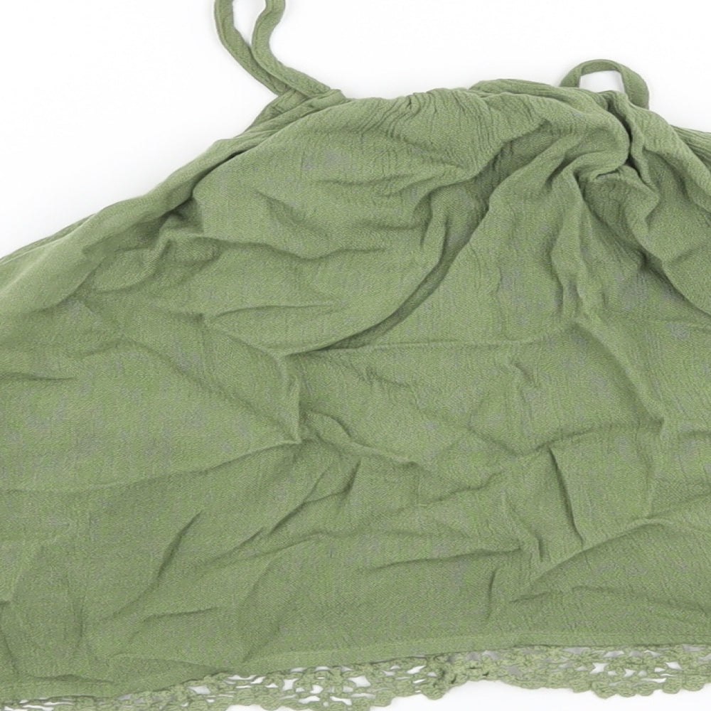 Womens UK Size 8 H&M Green Basic Blouse