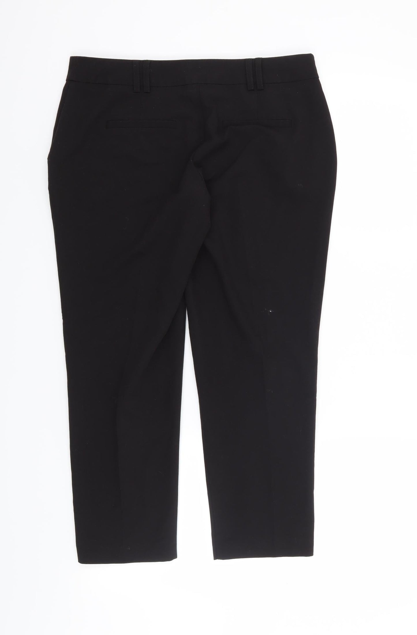 Womens UK Size 8 Dorothy Perkins Regular Fit Cropped Black Trousers