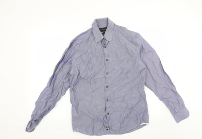 Mens UK Collar Size 15.5 Limited Collection Smart Blue  Dress Shirt