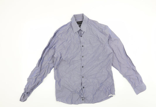 Mens UK Collar Size 15.5 Limited Collection Smart Blue  Dress Shirt