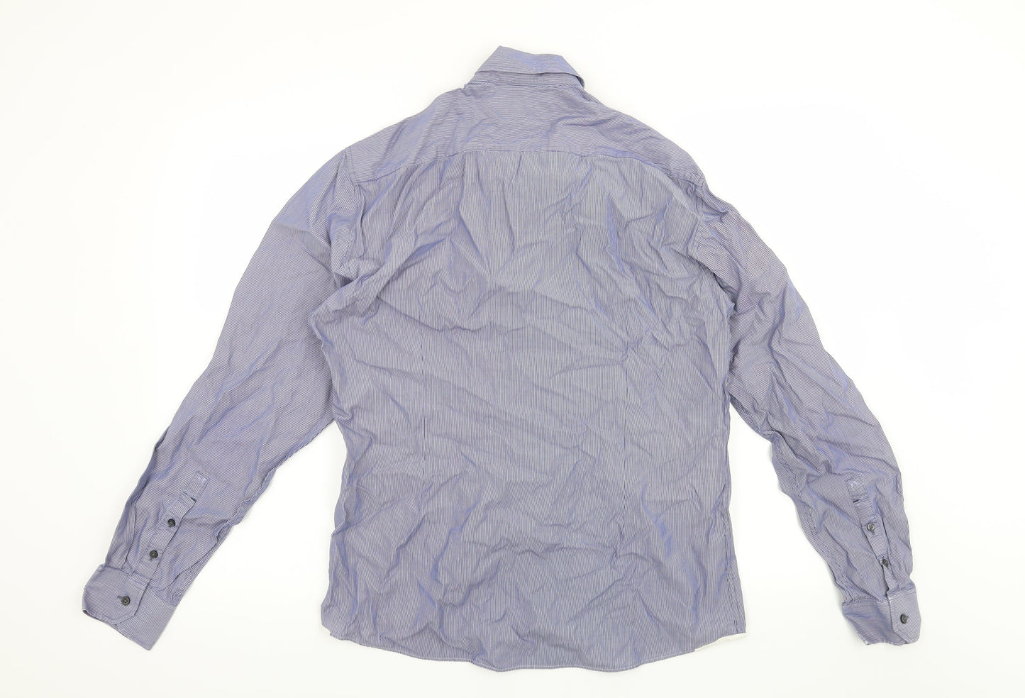 Mens UK Collar Size 15.5 Limited Collection Smart Blue  Dress Shirt