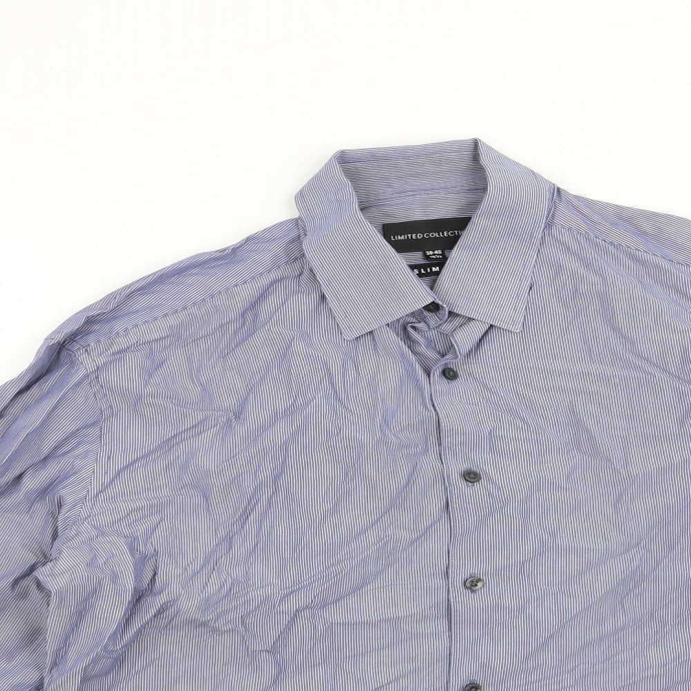 Mens UK Collar Size 15.5 Limited Collection Smart Blue  Dress Shirt