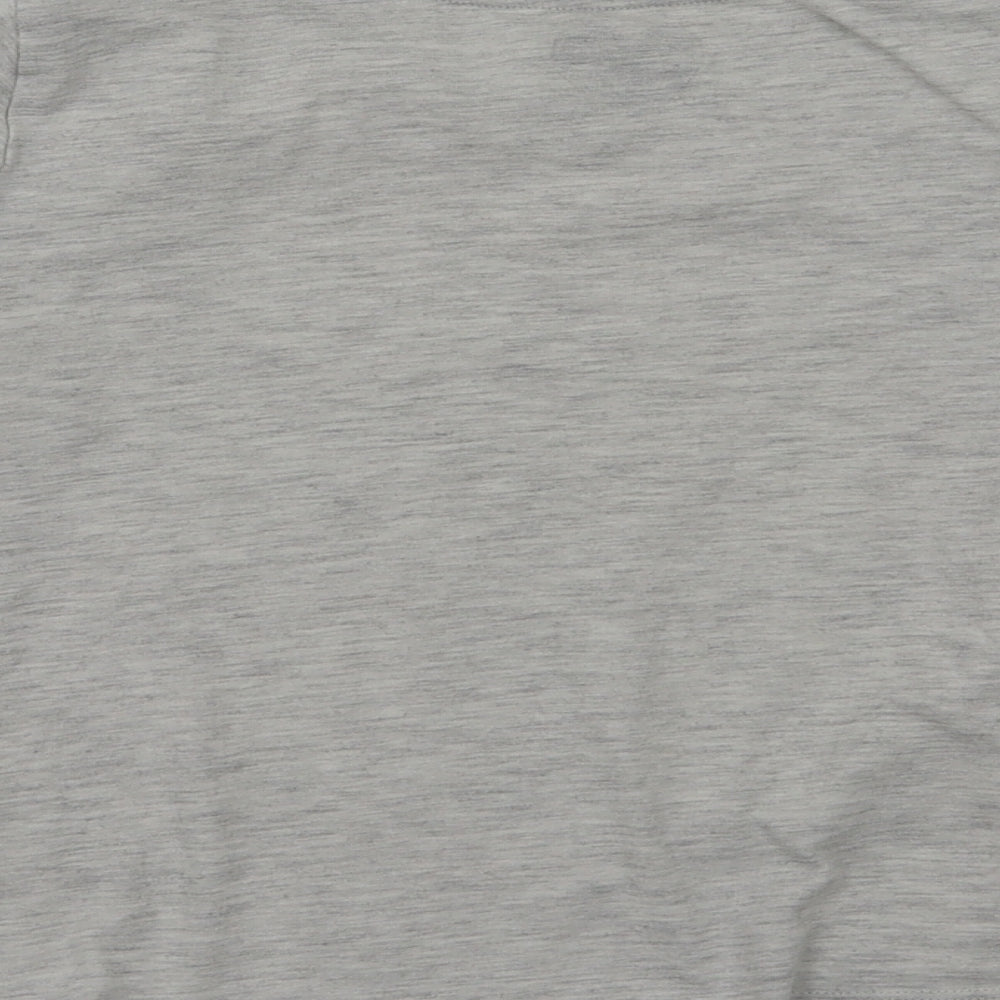 F&F Girls Grey Animal Print  Basic T-Shirt Size 7-8 Years