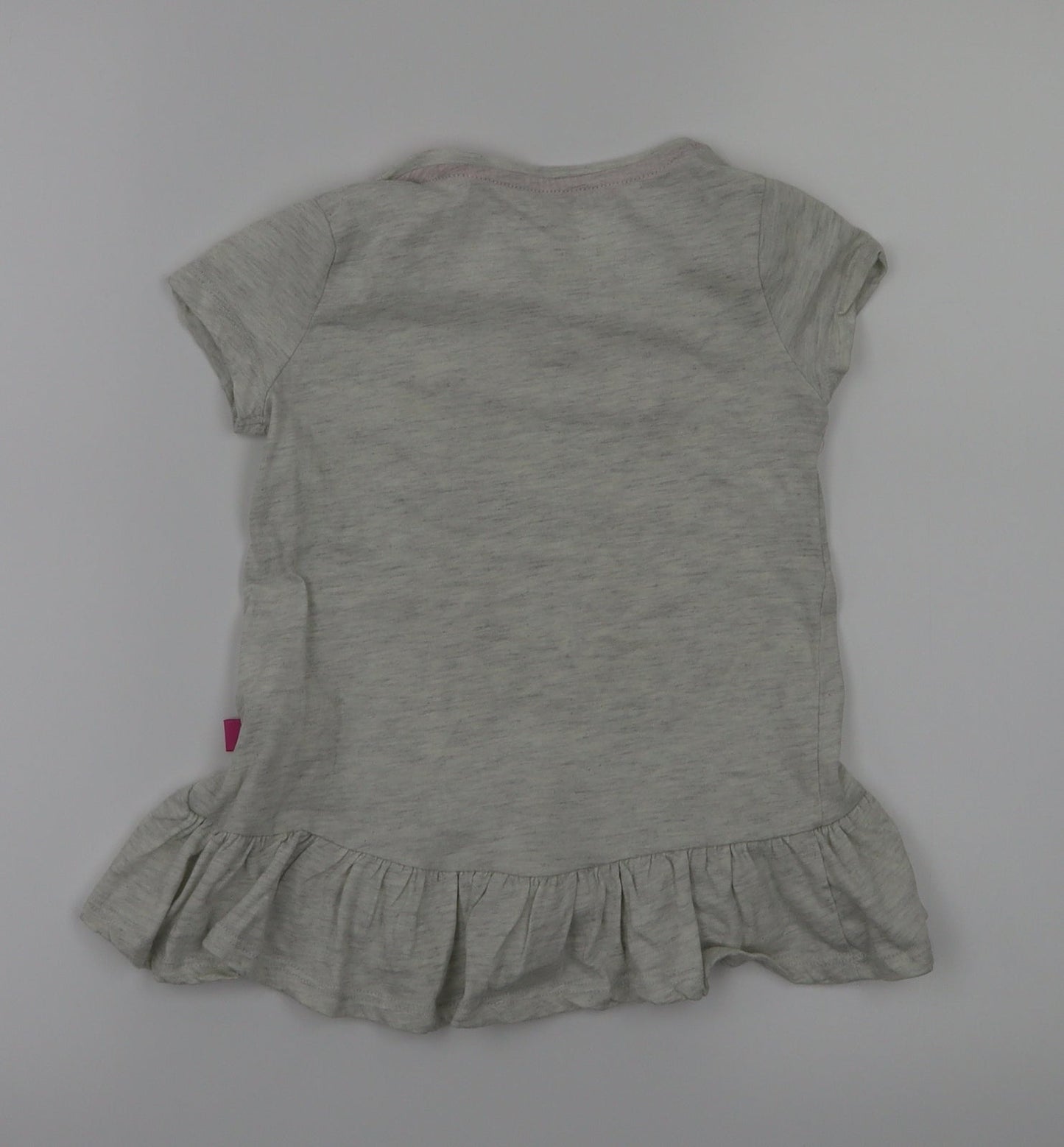 gythia rowley  Girls Grey Animal Print  Basic T-Shirt Size 5-6 Years
