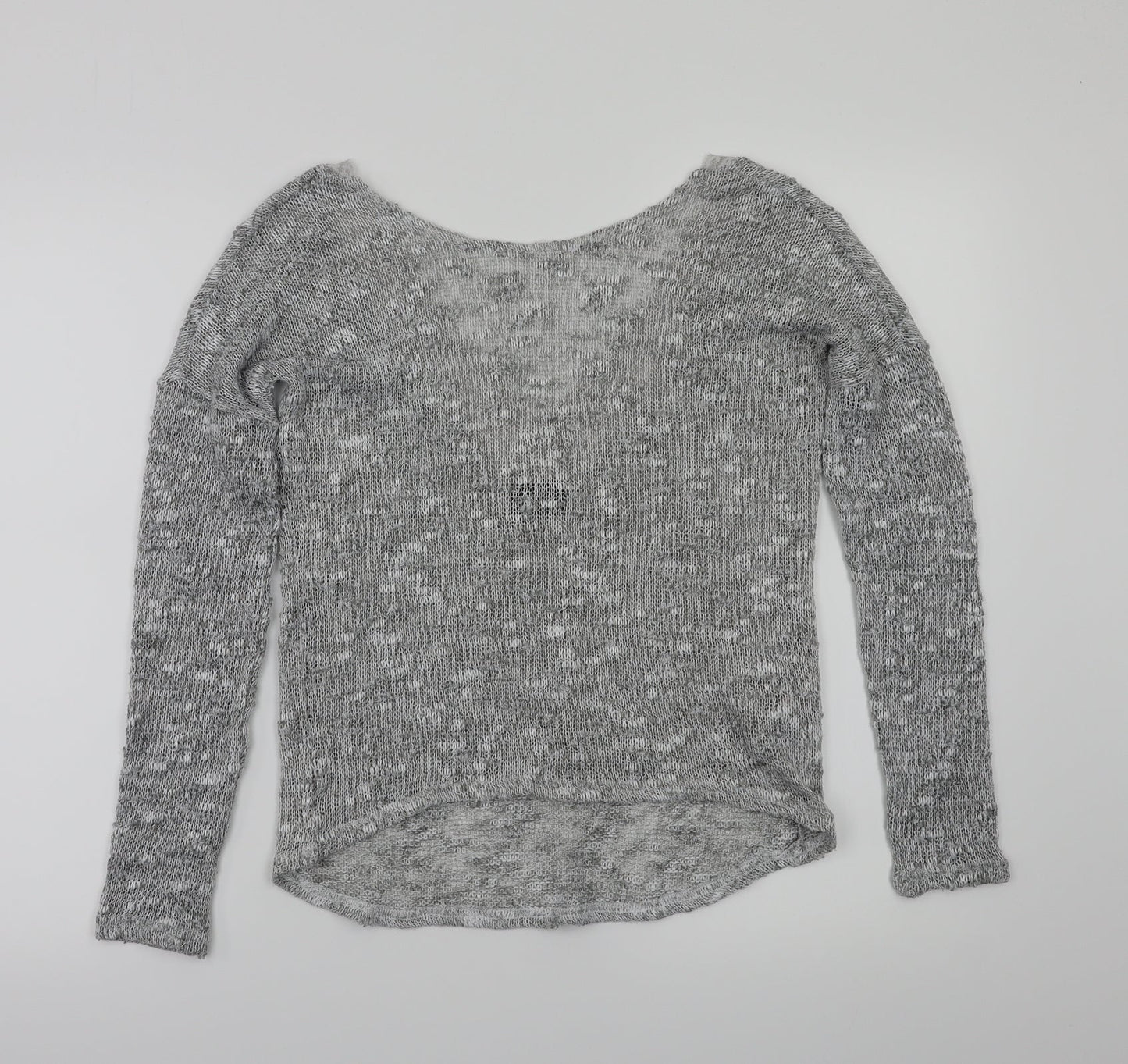 Womens UK Size XS VILA Grey Basic T-Shirt