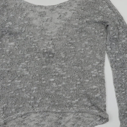 Womens UK Size XS VILA Grey Basic T-Shirt