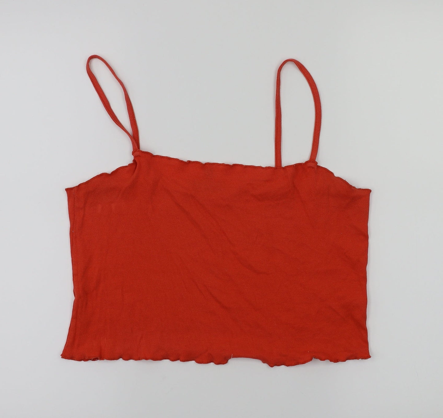 Womens UK Size 16 Topshop Red Basic T-Shirt